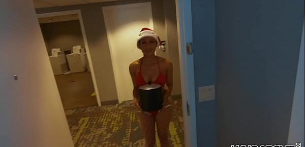  Santa fuck teen anal with his bbc